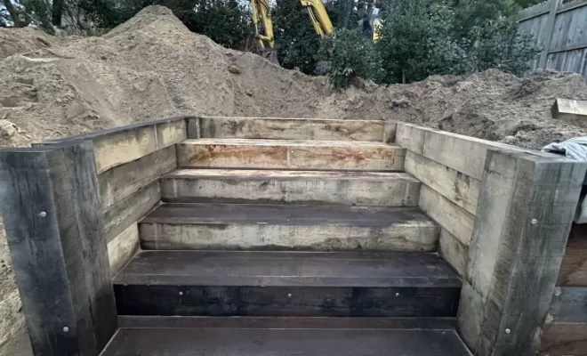 Mur de soutènement a la Teste de Buch. 